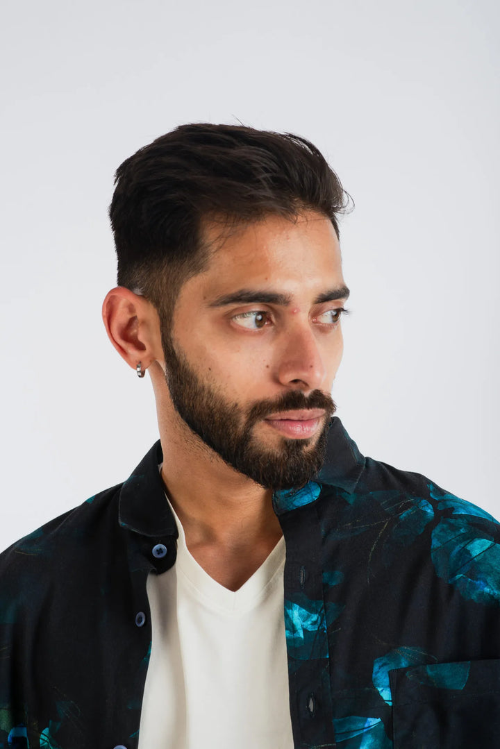 Digital print Giza cotton shirt