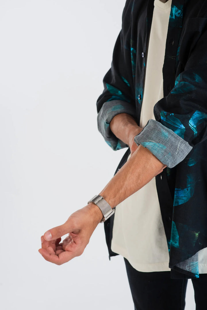 Digital print Giza cotton shirt