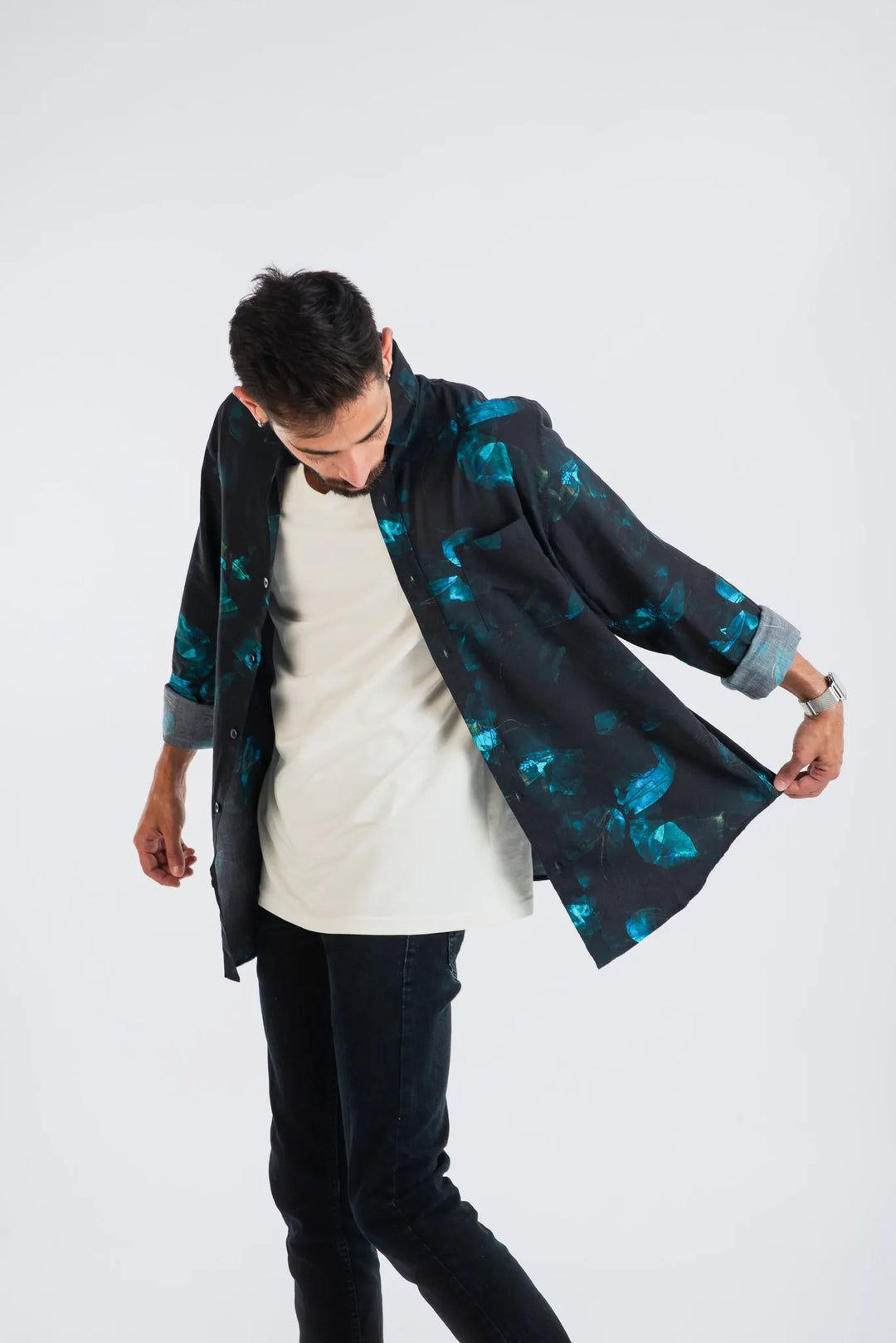 Digital print Giza cotton shirt