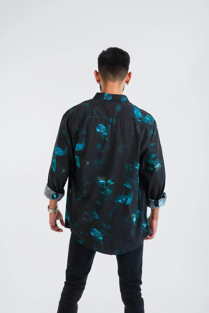 Digital print Giza cotton shirt
