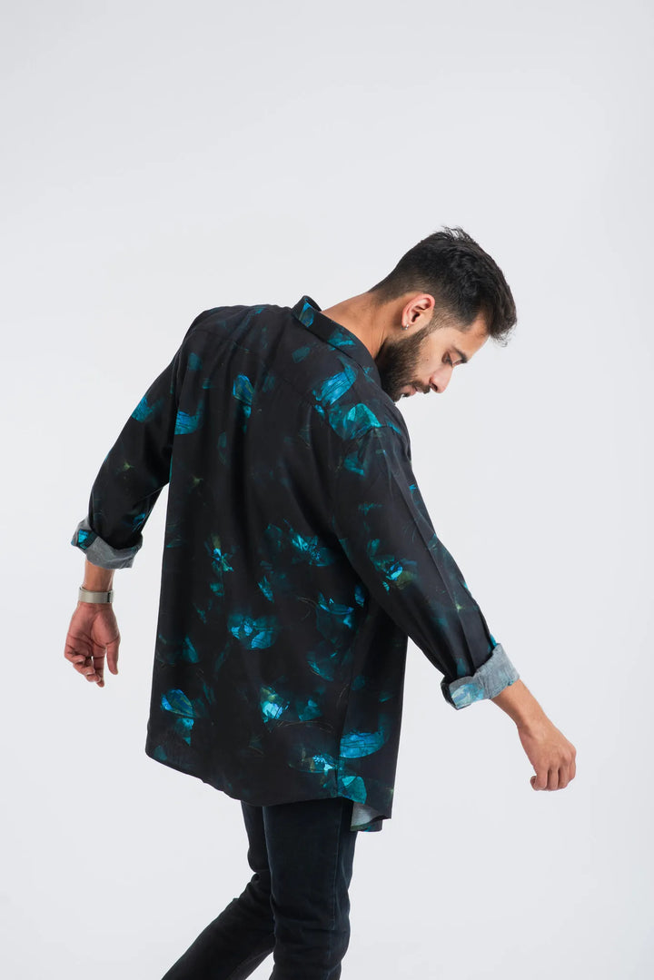 Digital print Giza cotton shirt