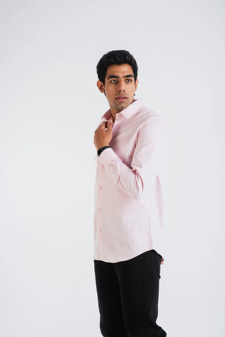 Pink stripe Giza shirt