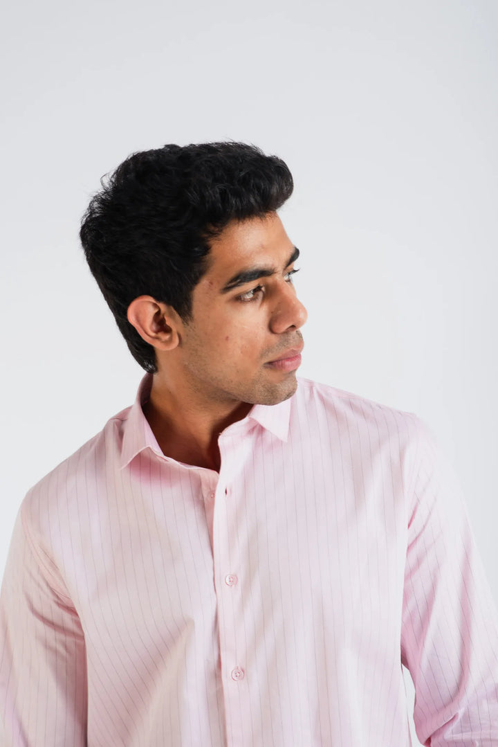 Pink stripe Giza shirt