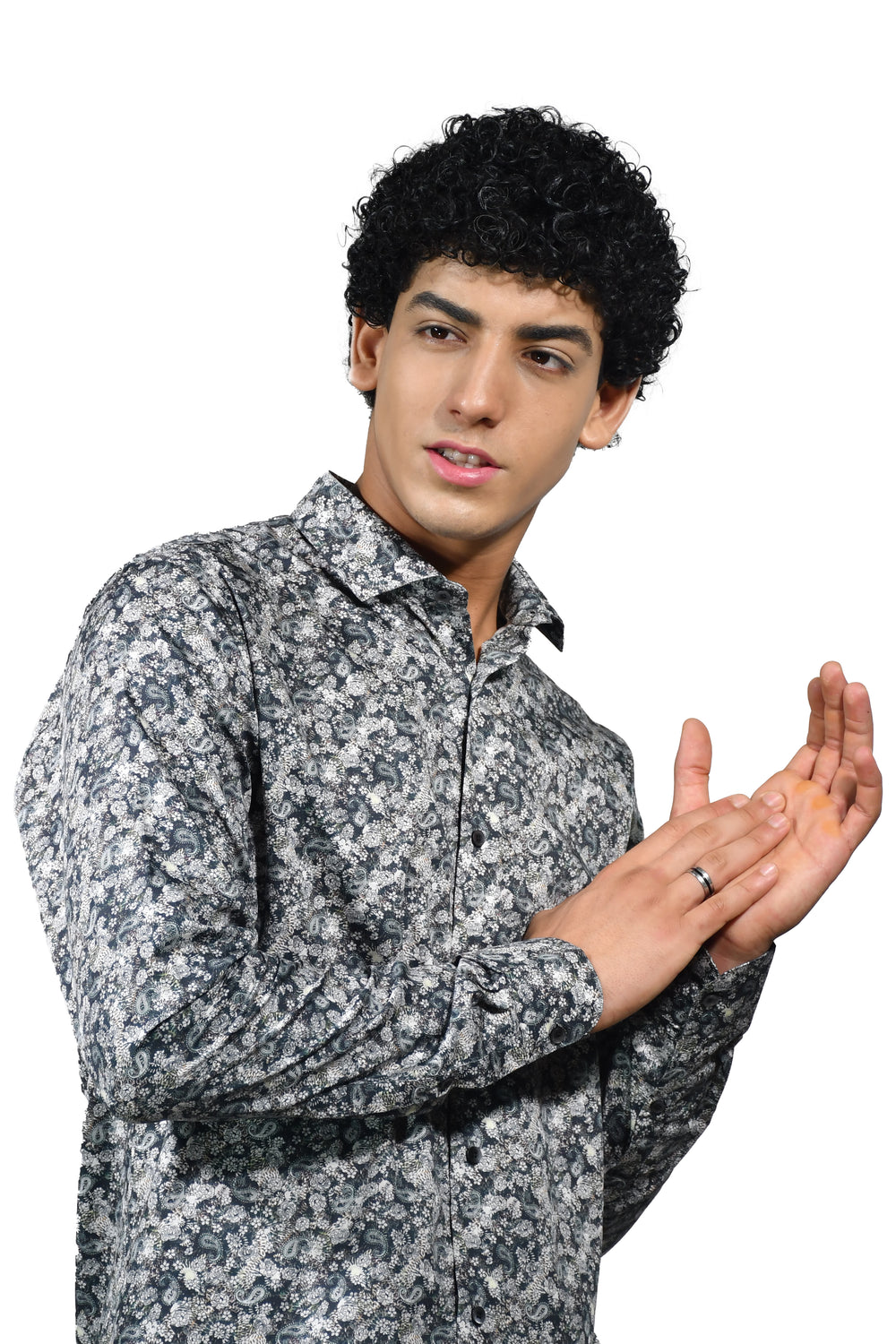 Leaf Printed Long sleeve Shirt for men