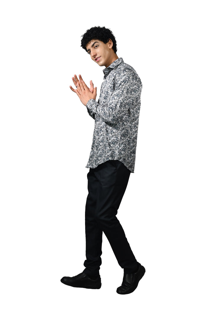 Leaf Printed Long sleeve Shirt for men