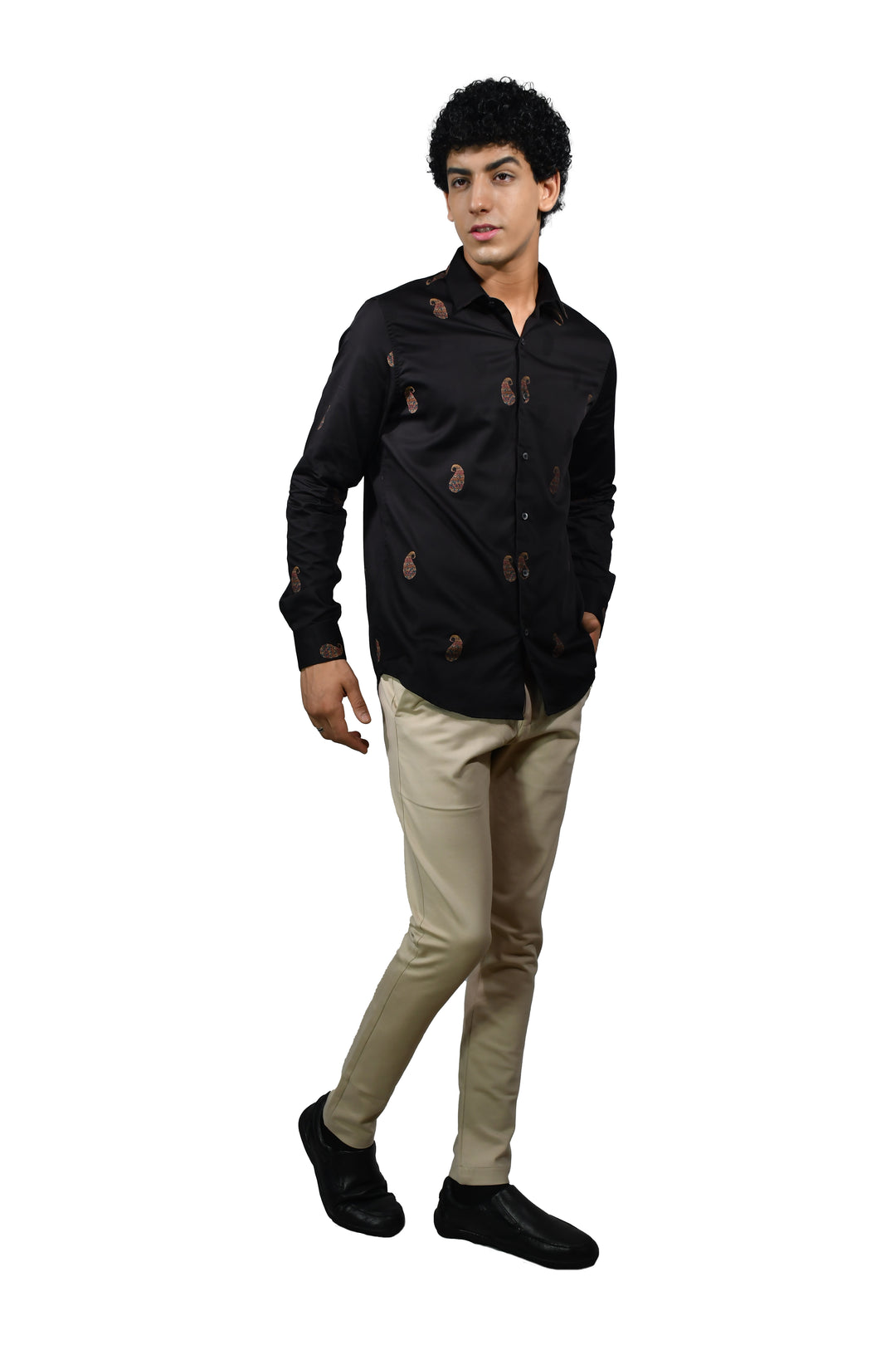 Icon BlackJacquard Long Sleeve Shirt