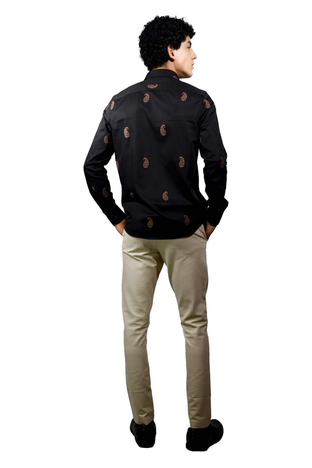 Icon BlackJacquard Long Sleeve Shirt