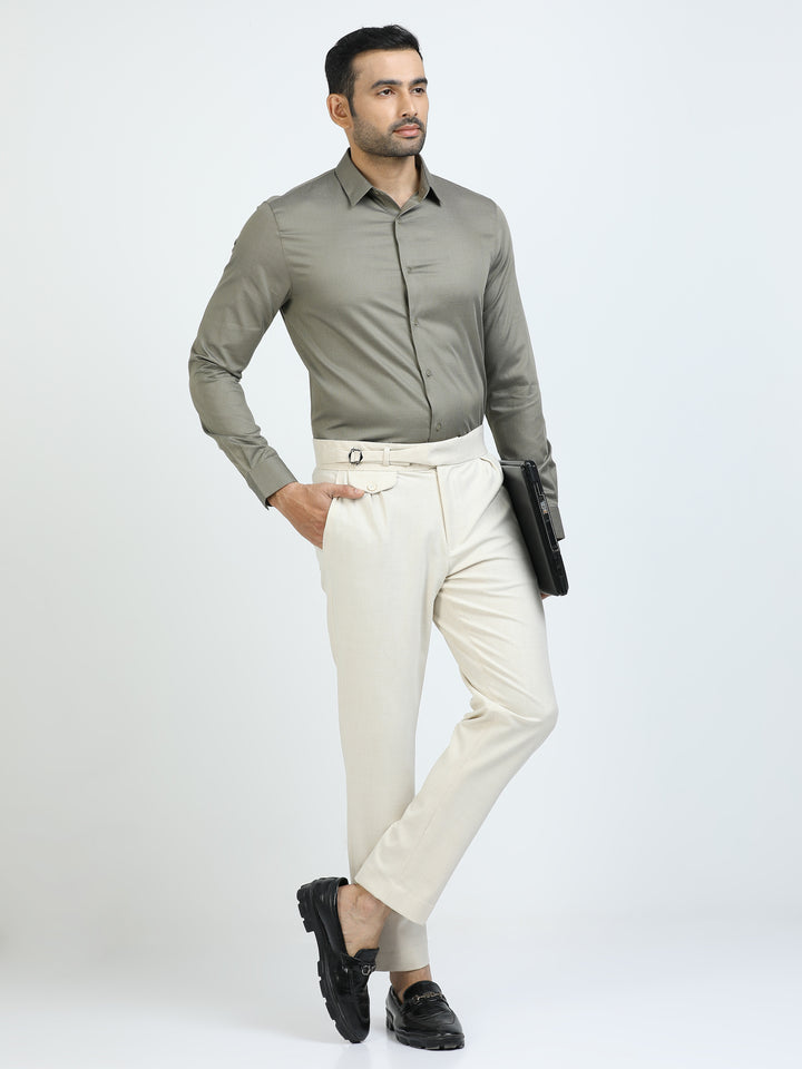 Green Checked Giza Shirt