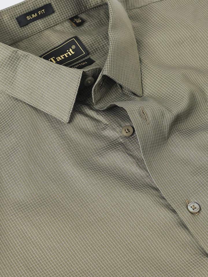 Green Checked Giza Shirt