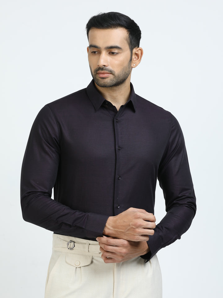 Solid Maroon Giza Shirt