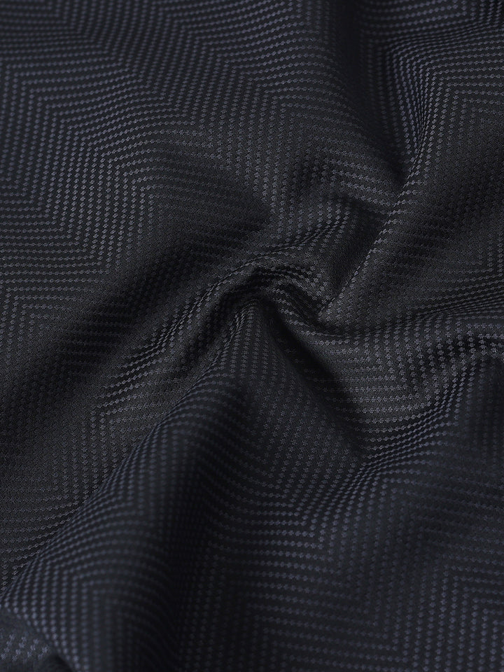 Navy Self Design Giza Shirt