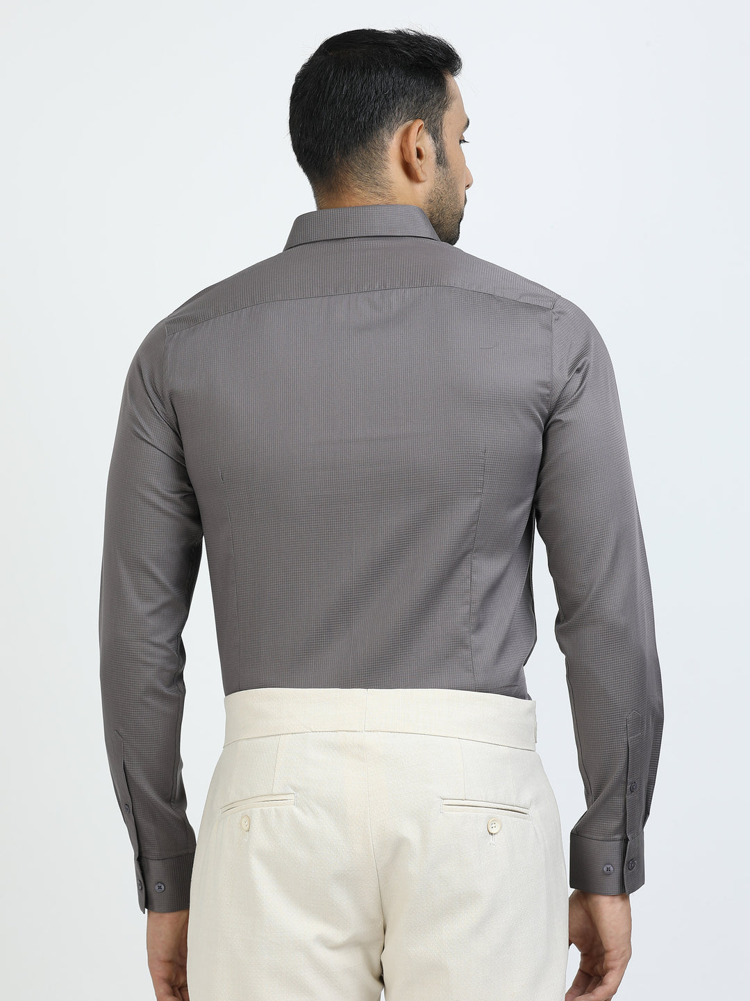 Grey Checked Giza Shirt