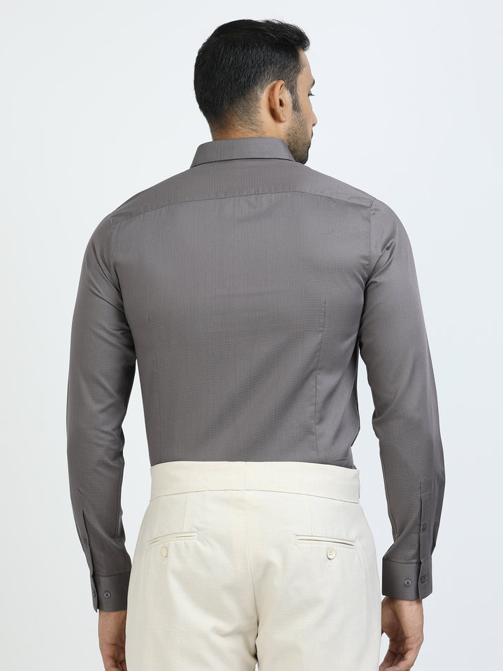 Grey Checked Giza Shirt