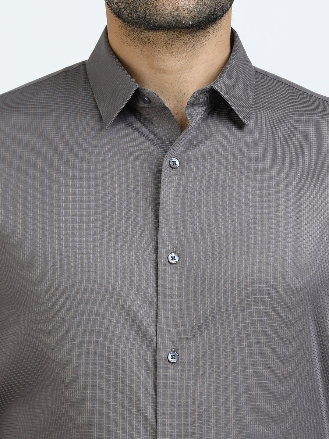 Grey Checked Giza Shirt