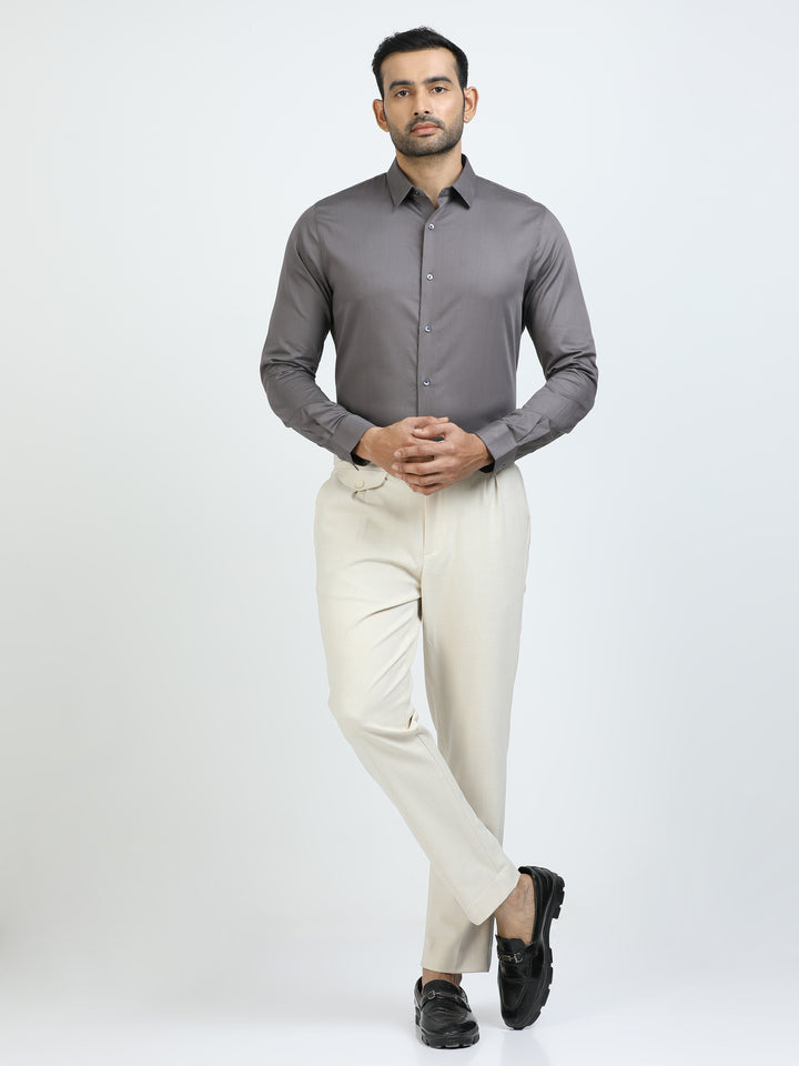 Grey Checked Giza Shirt