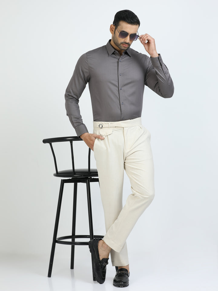 Grey Checked Giza Shirt