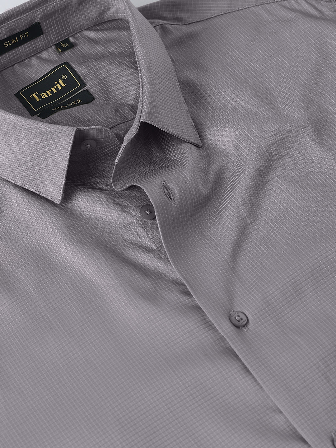 Grey Checked Giza Shirt