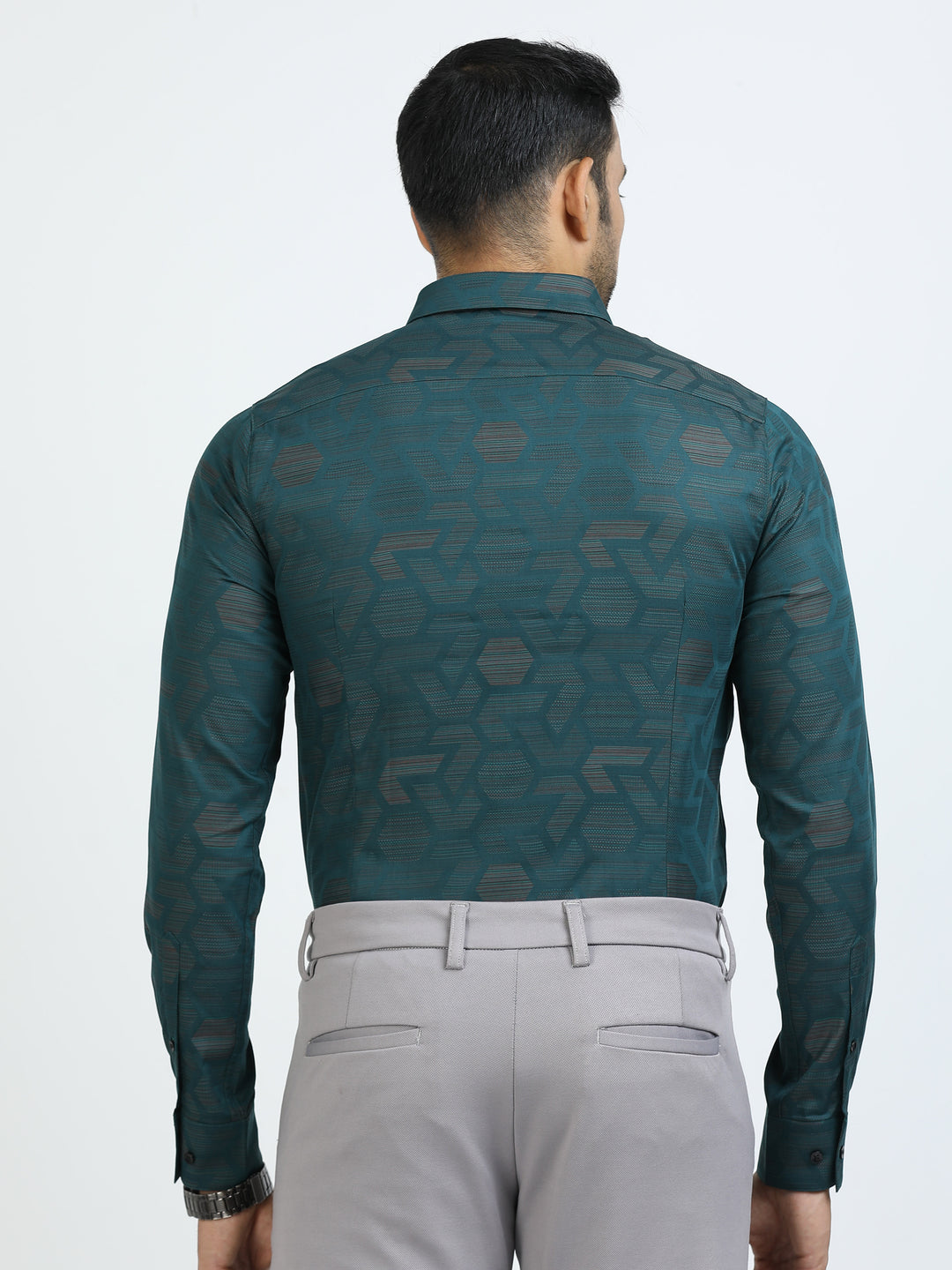 Pine Green Jacquard Shirt