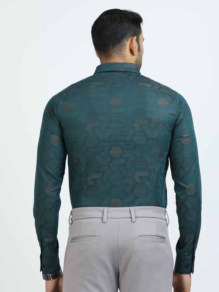 Pine Green Jacquard Shirt