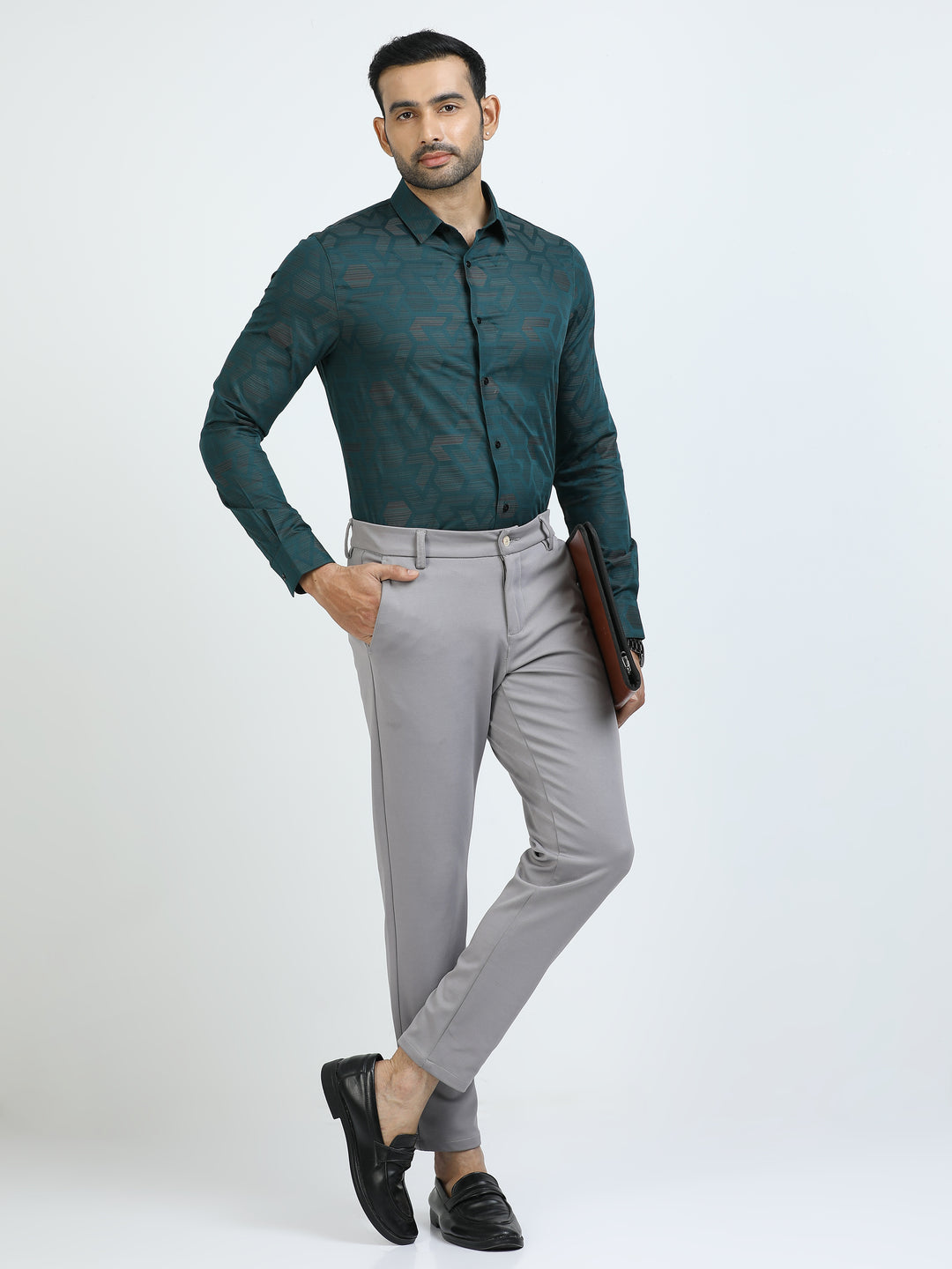 Pine Green Jacquard Shirt