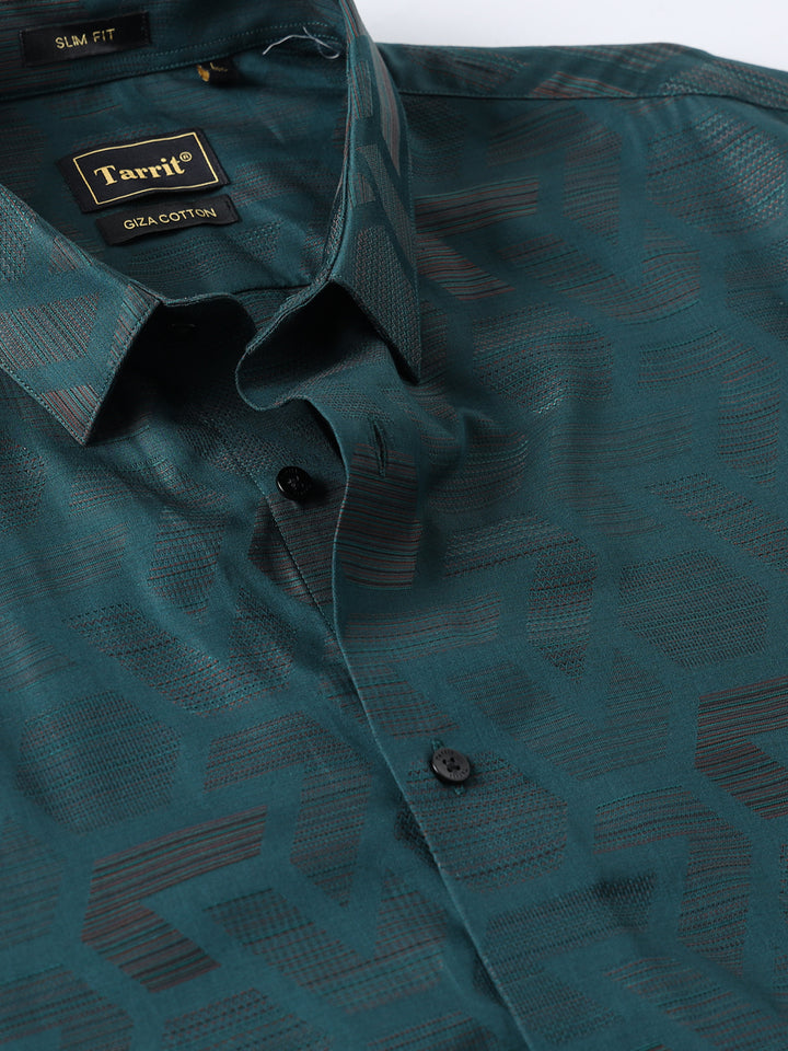 Pine Green Jacquard Shirt