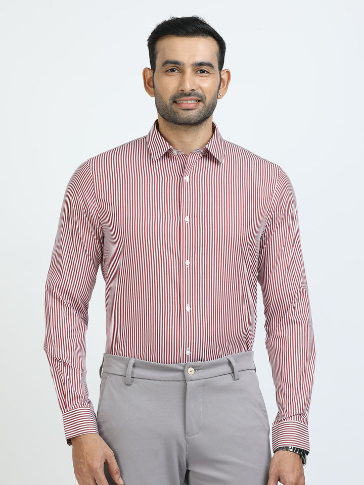 Red Vertical StripesGiza Shirt