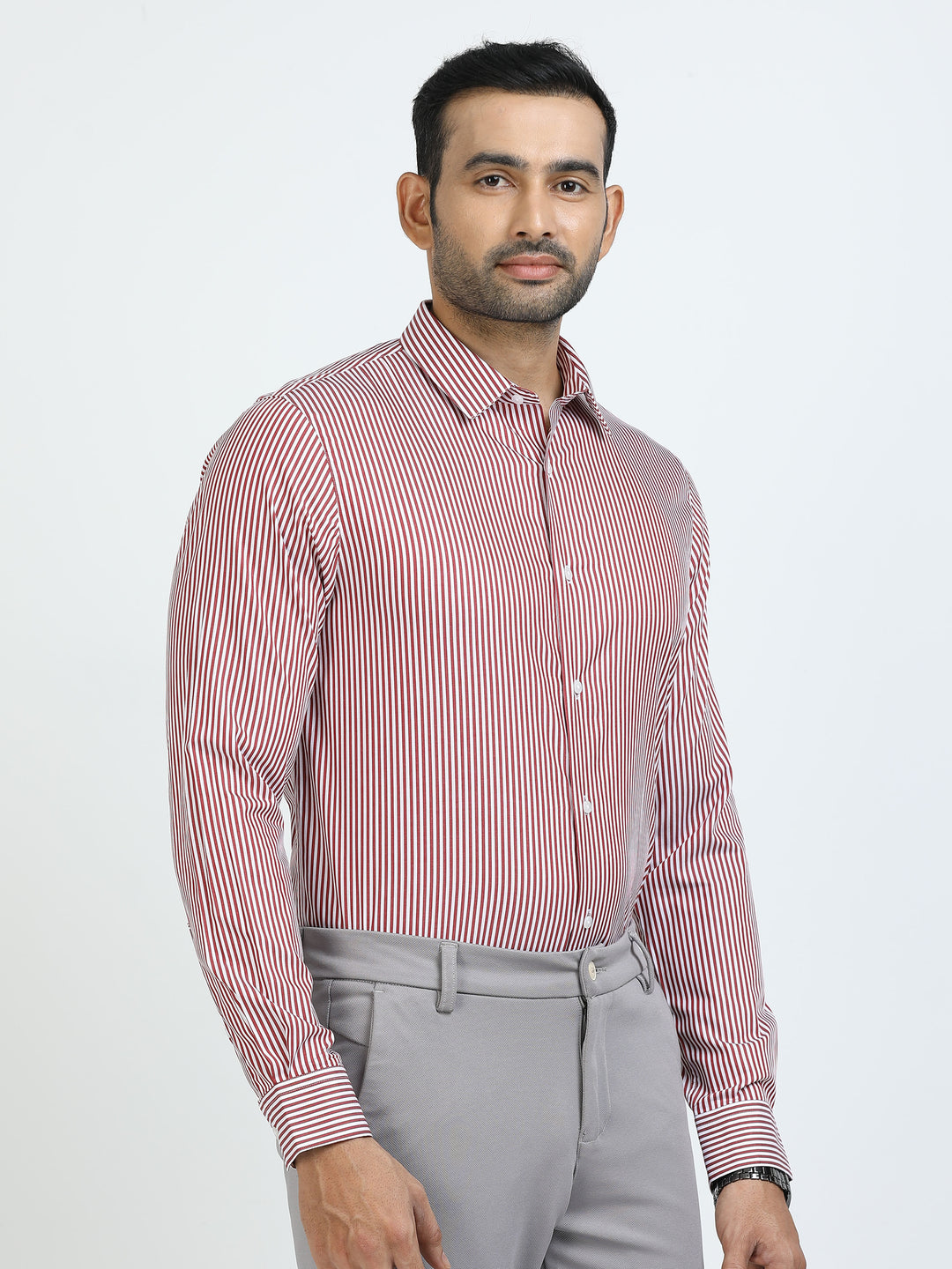 Red Vertical StripesGiza Shirt