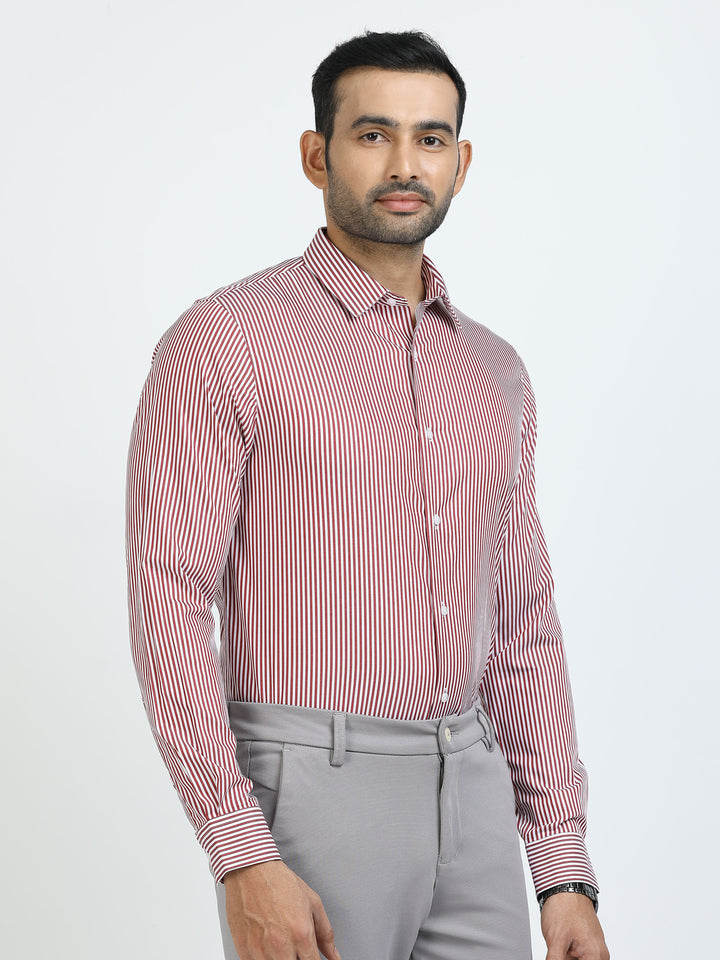 Red Vertical StripesGiza Shirt