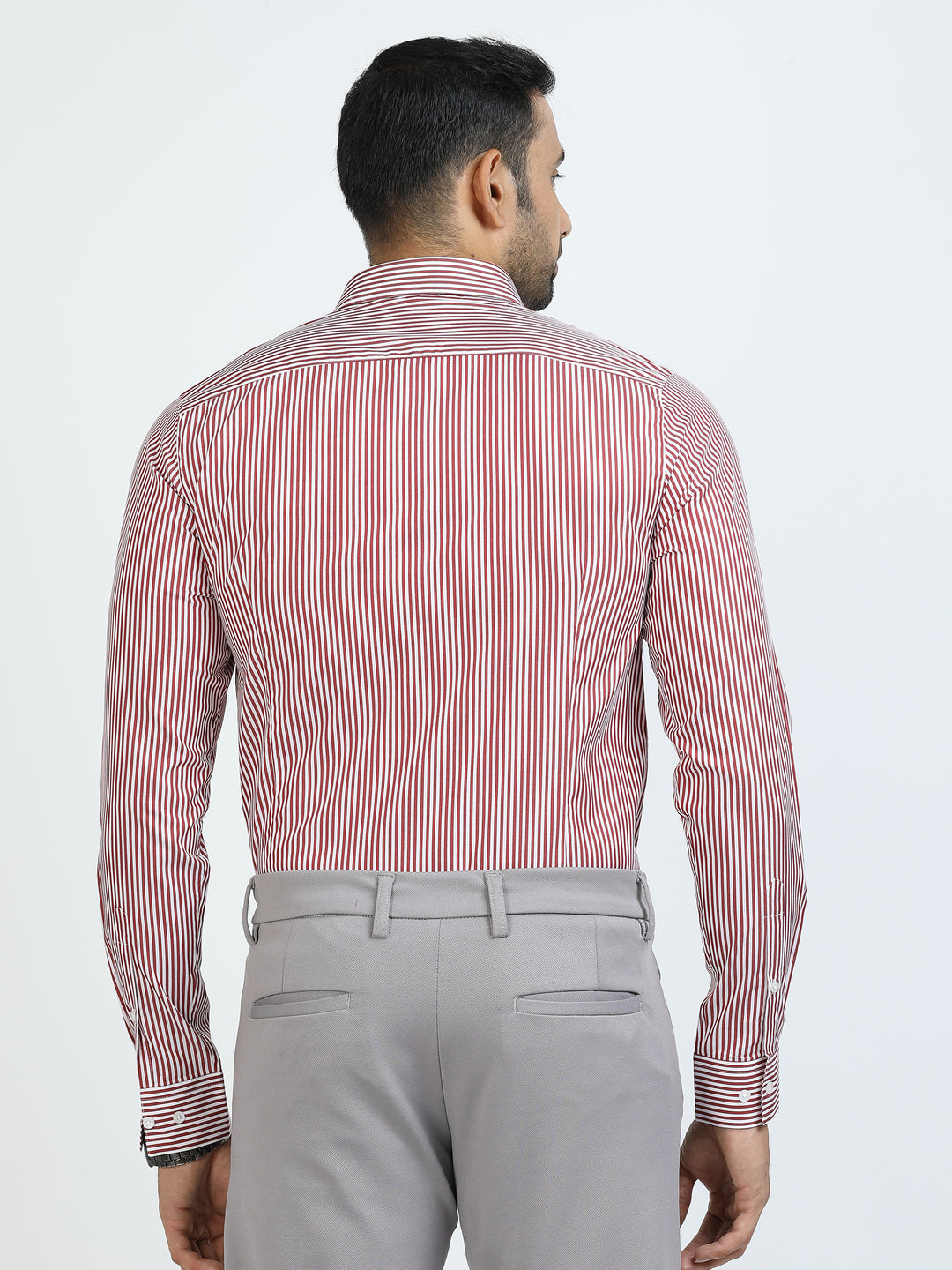 Red Vertical StripesGiza Shirt