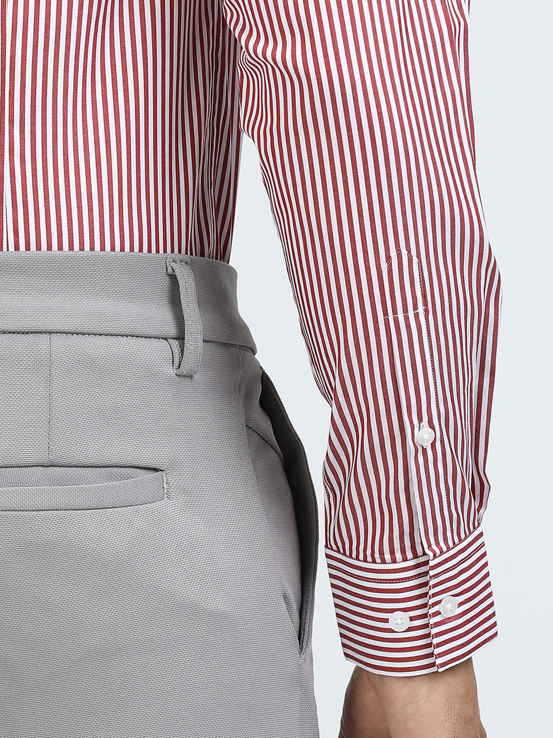 Red Vertical StripesGiza Shirt