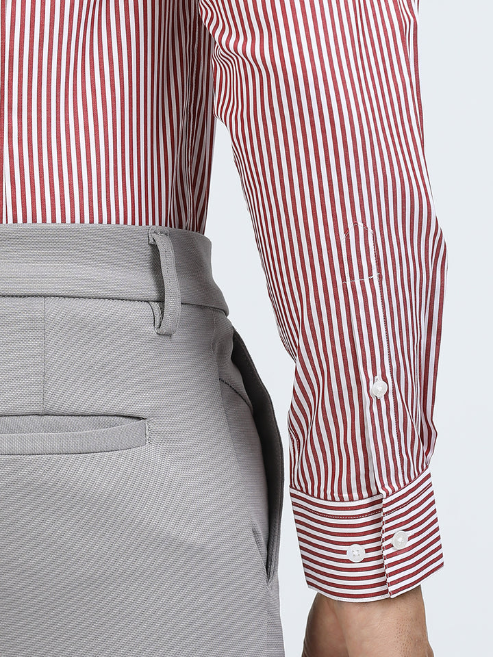 Red Vertical StripesGiza Shirt