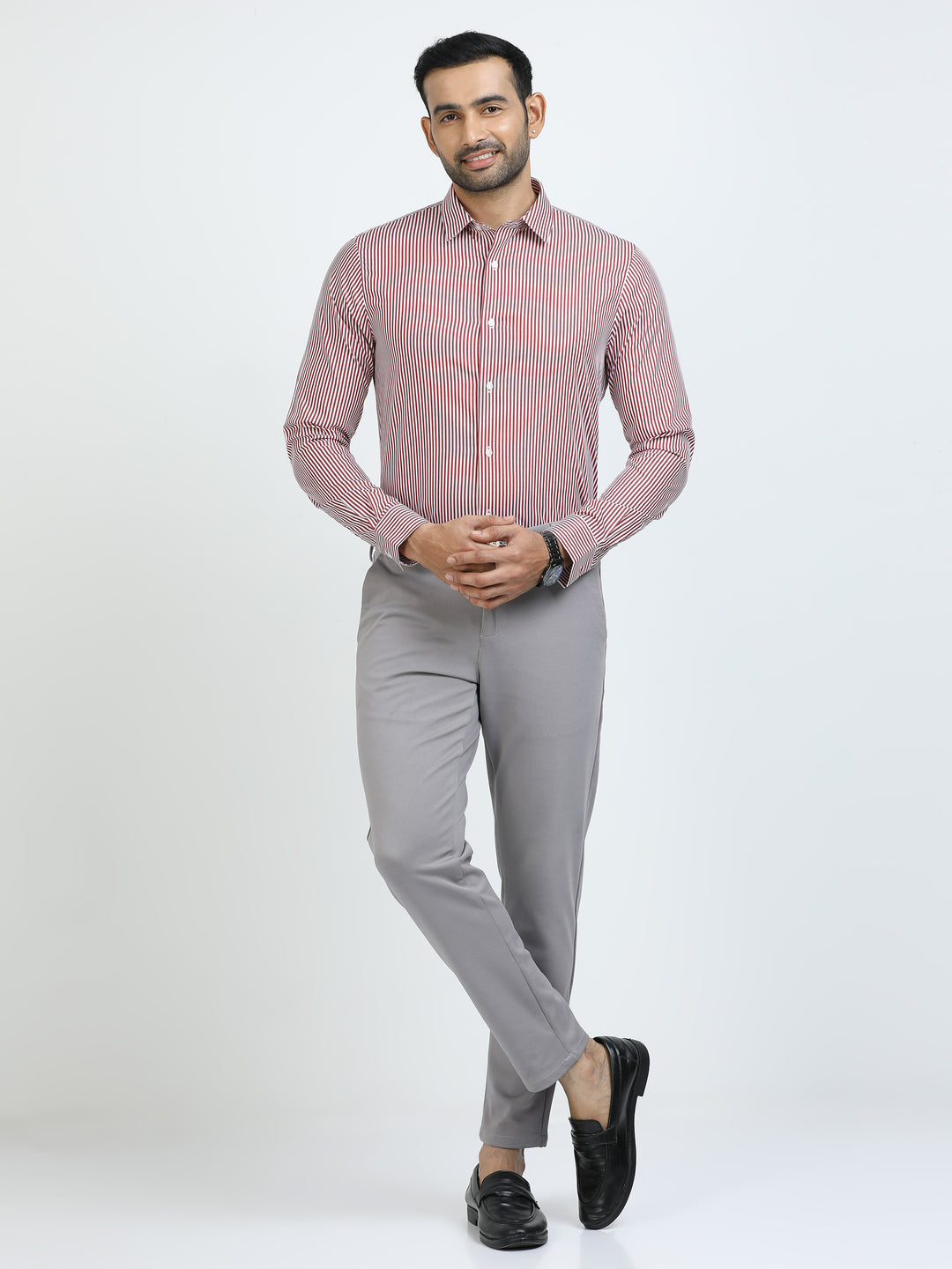 Red Vertical StripesGiza Shirt