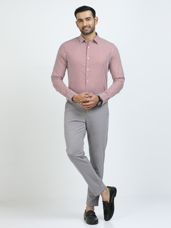 Red Vertical StripesGiza Shirt