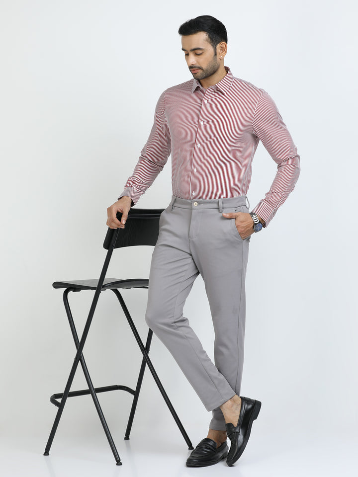 Red Vertical StripesGiza Shirt