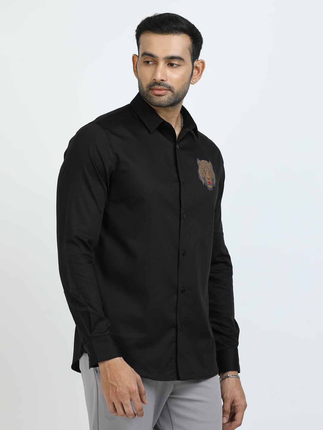 Black Tiger Jacquard shirt