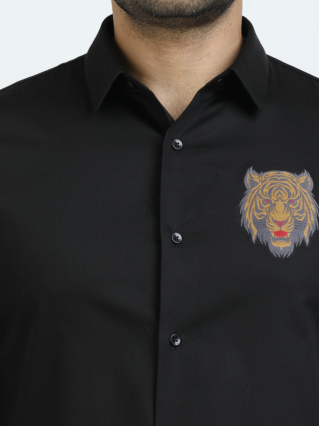 Black Tiger Jacquard shirt