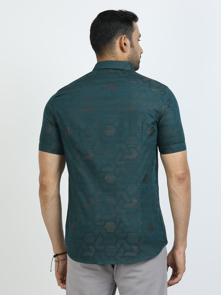 Pine Green Jacquard Shirt