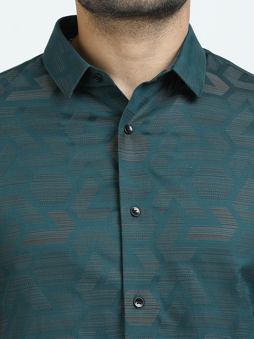 Pine Green Jacquard Shirt