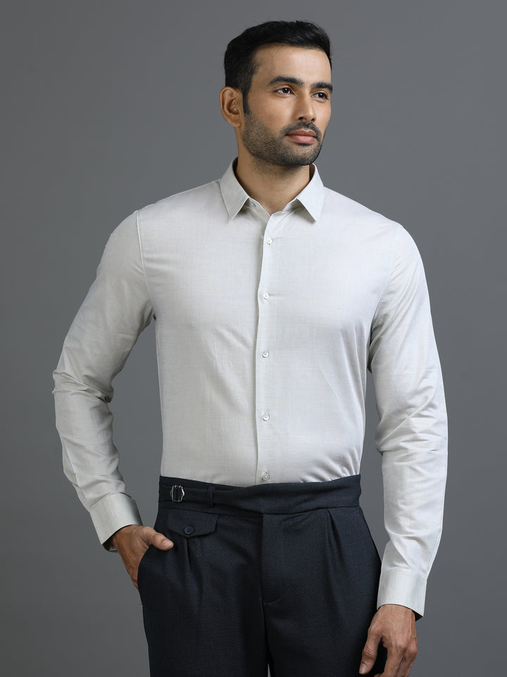 Grey Giza Cotton Shirt