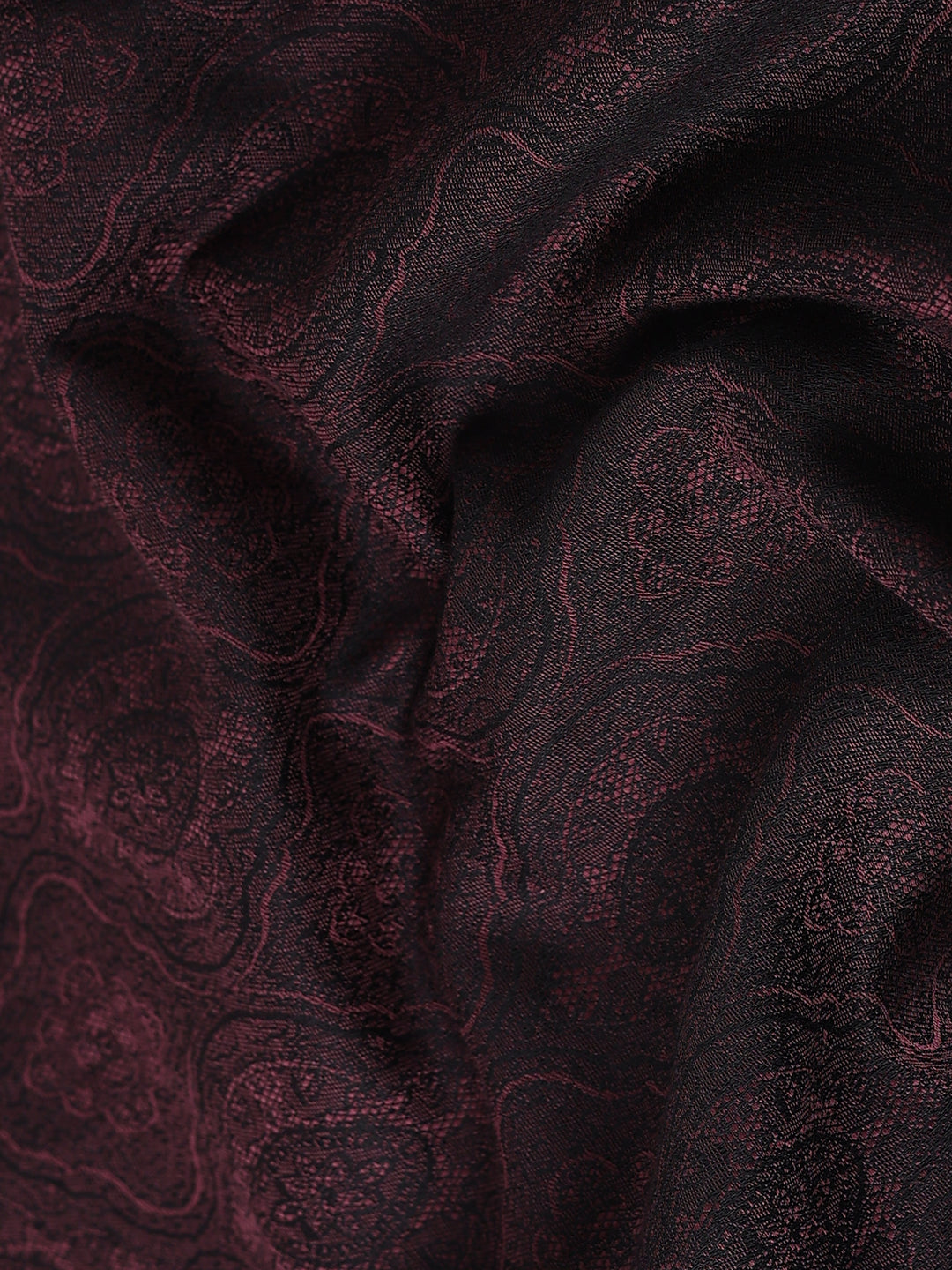 Maroon Leaf Jacquard Shirt
