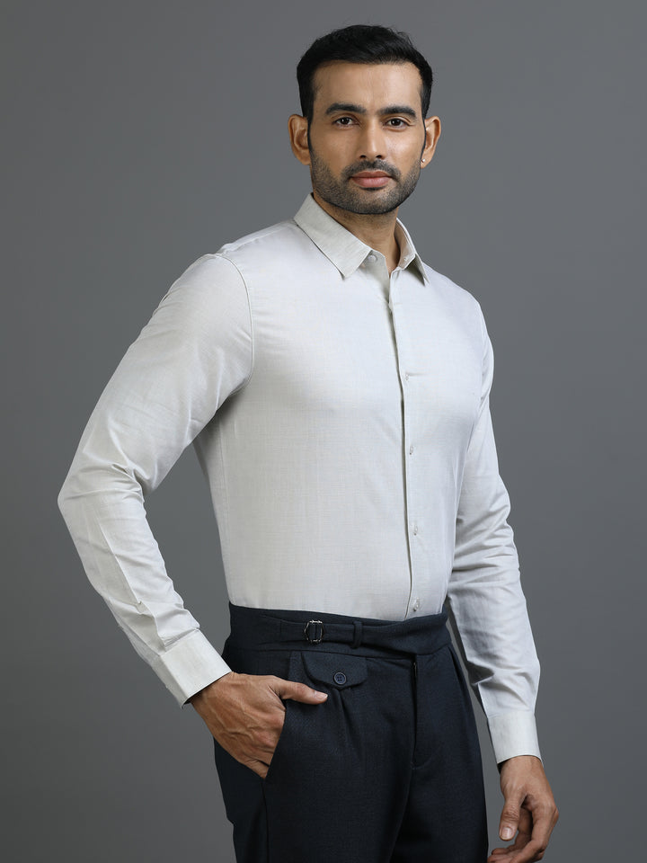 Grey Giza Cotton Shirt