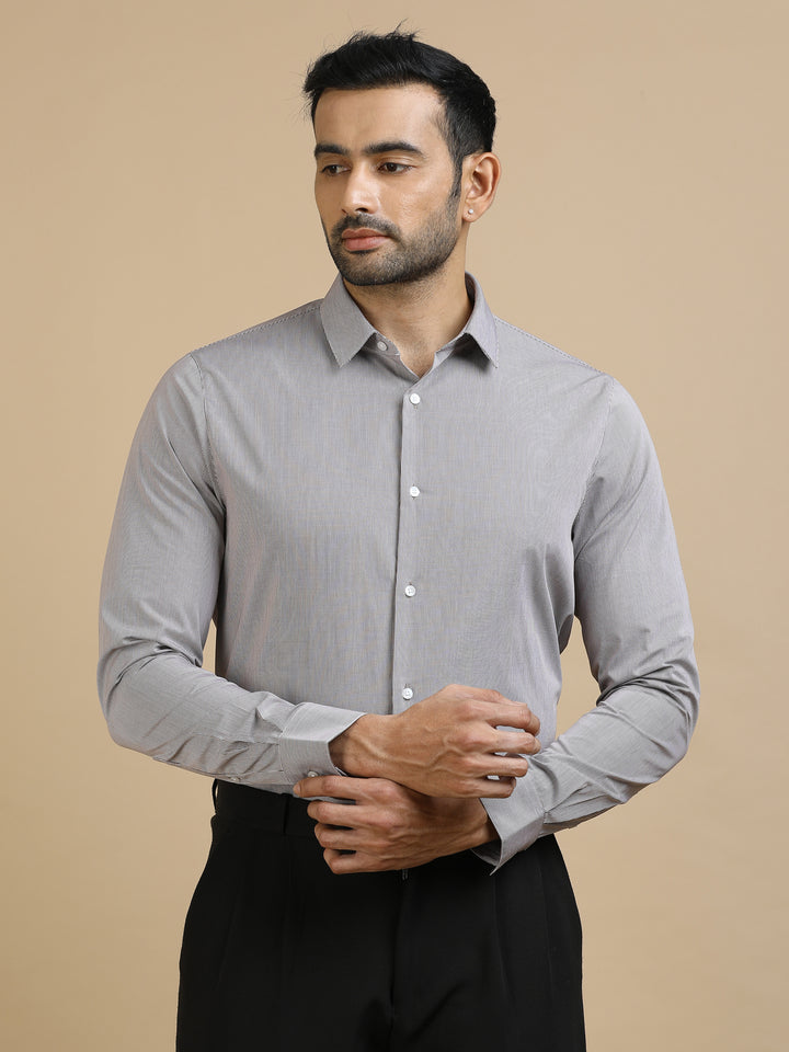 B&W Small Checked Giza Shirt