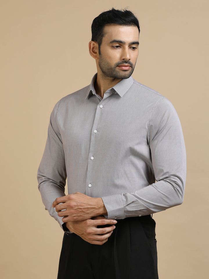 B&W Small Checked Giza Shirt