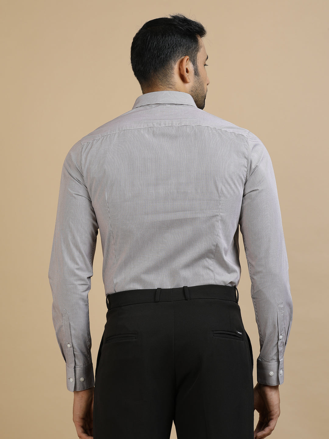 B&W Small Checked Giza Shirt