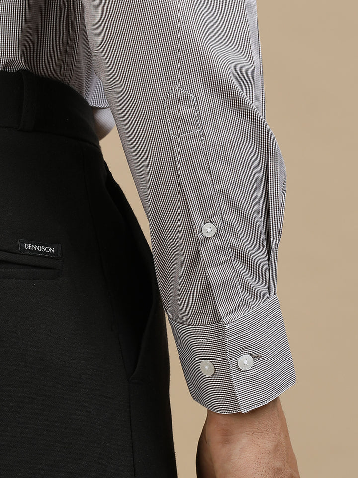 B&W Small Checked Giza Shirt