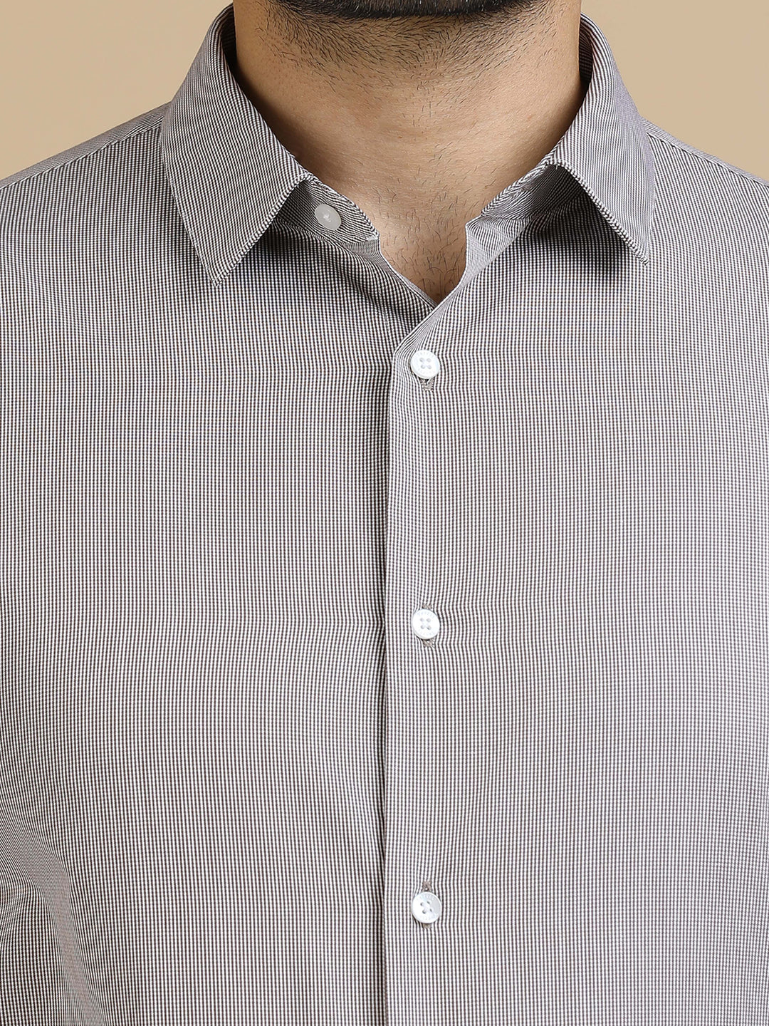 B&W Small Checked Giza Shirt