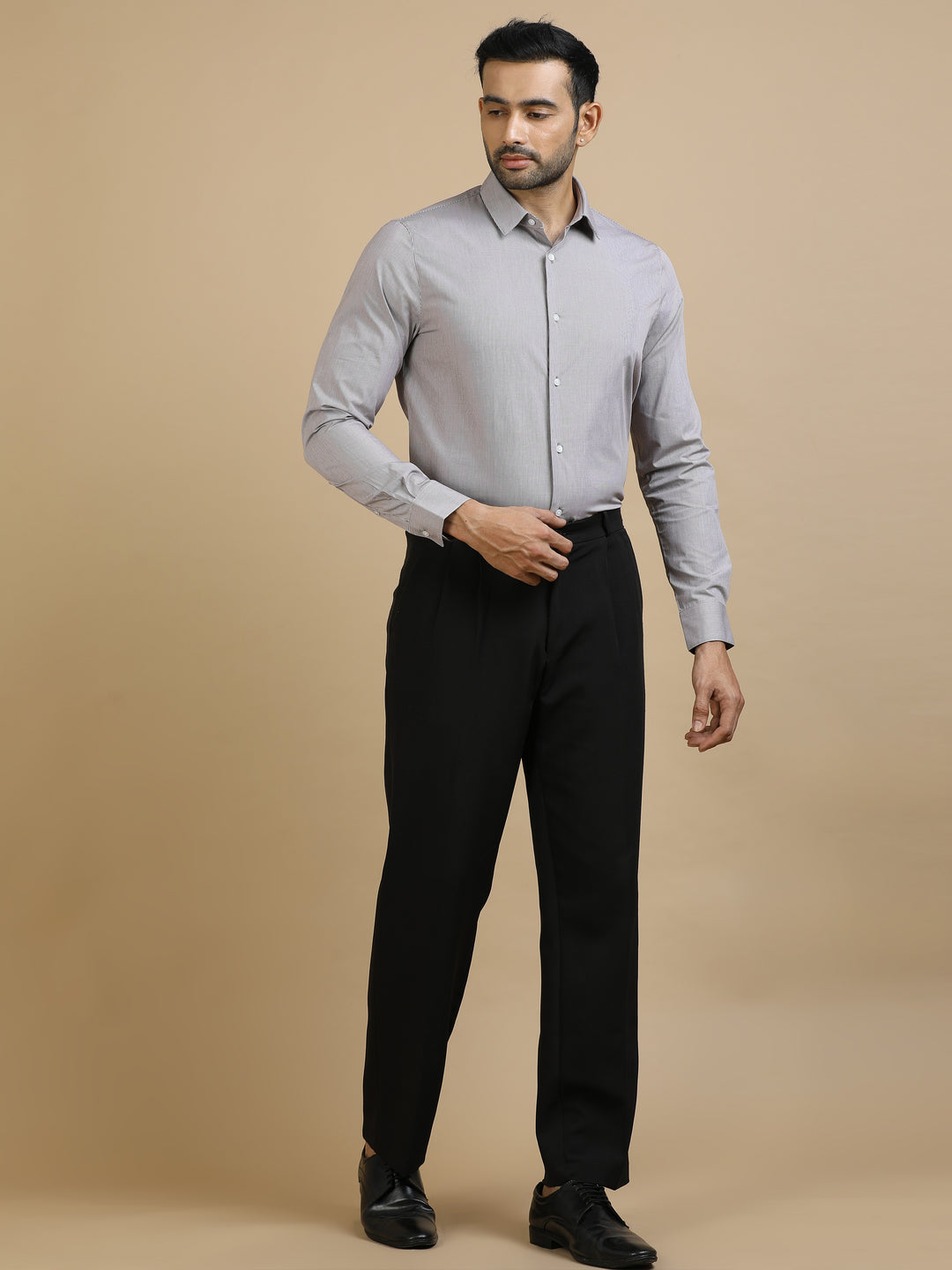 B&W Small Checked Giza Shirt