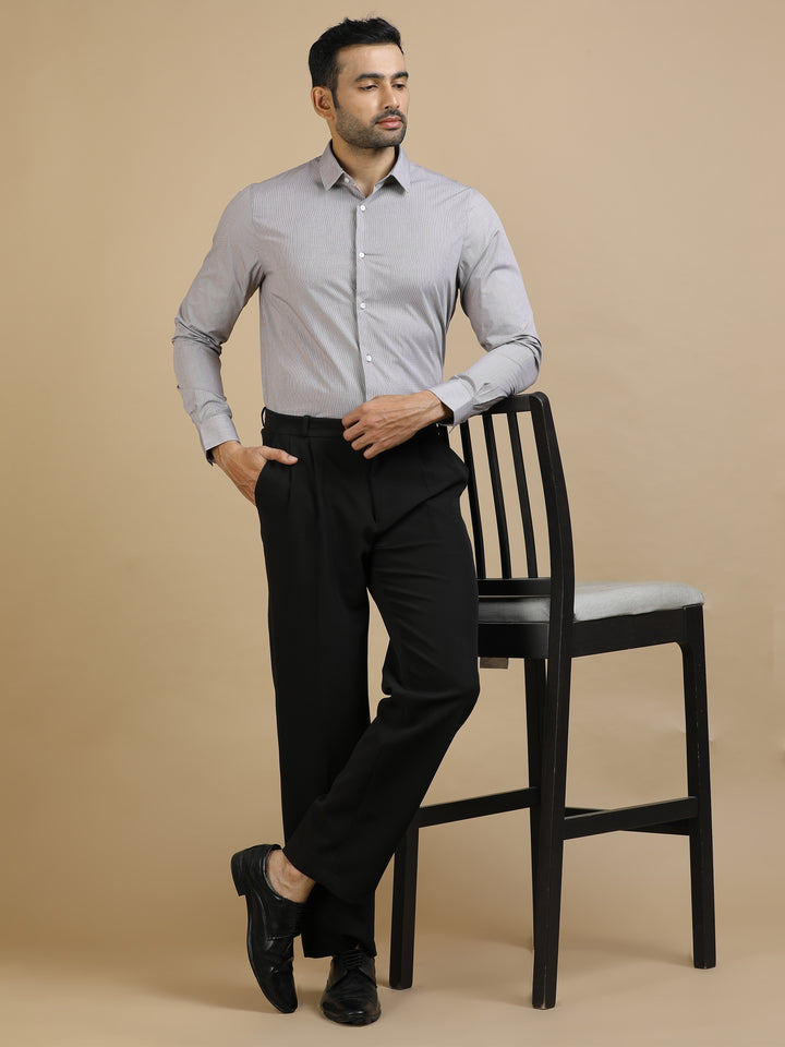 B&W Small Checked Giza Shirt