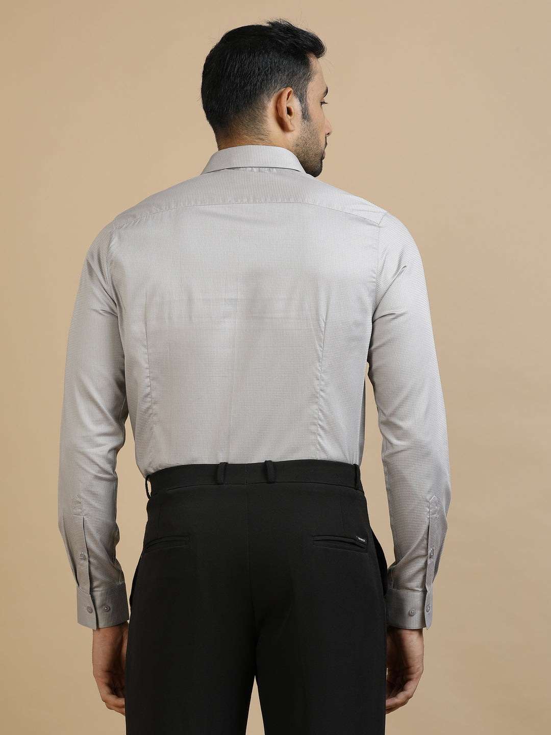 Lite Grey Checked Giza Shirt