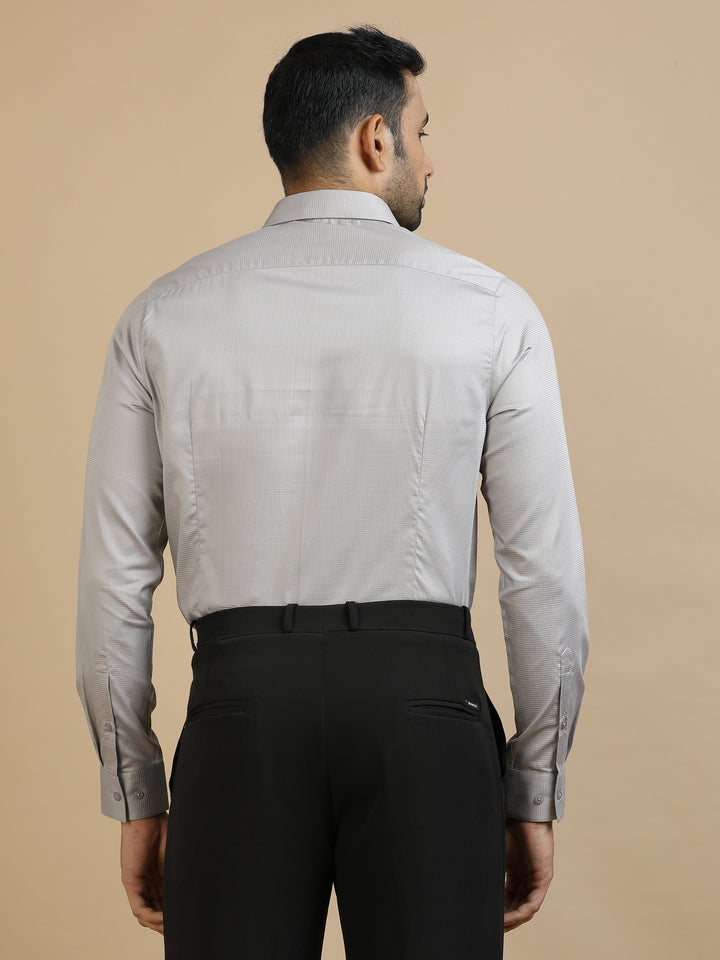 Lite Grey Checked Giza Shirt